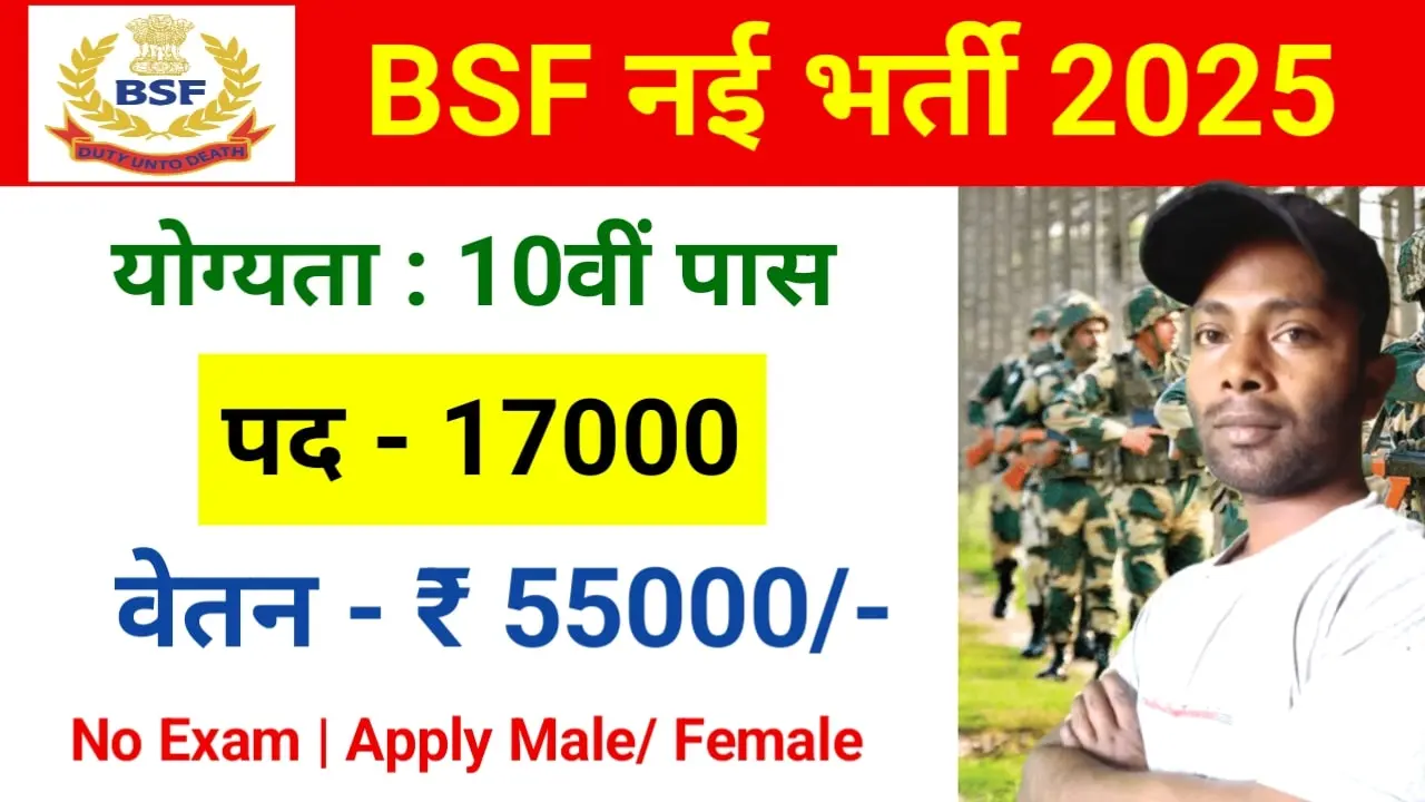 BSF Recruitment 2025: Notification Apply Online Form
