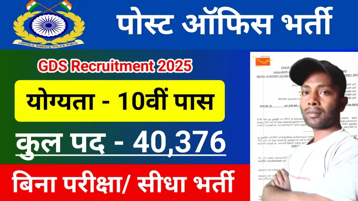 India Post GDS Recruitment 2025: Notification Apply Online Form